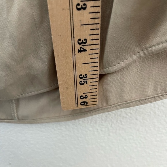 ZARA Ruched Mini Dress Soft Gold Tan | 2298/155 size XLarge Short Tie Neck - Picture 10 of 15